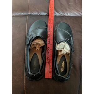 Thom McAn Shoes Womens Size 10 Black Toronto Slip On Comfort Leather Clogs New